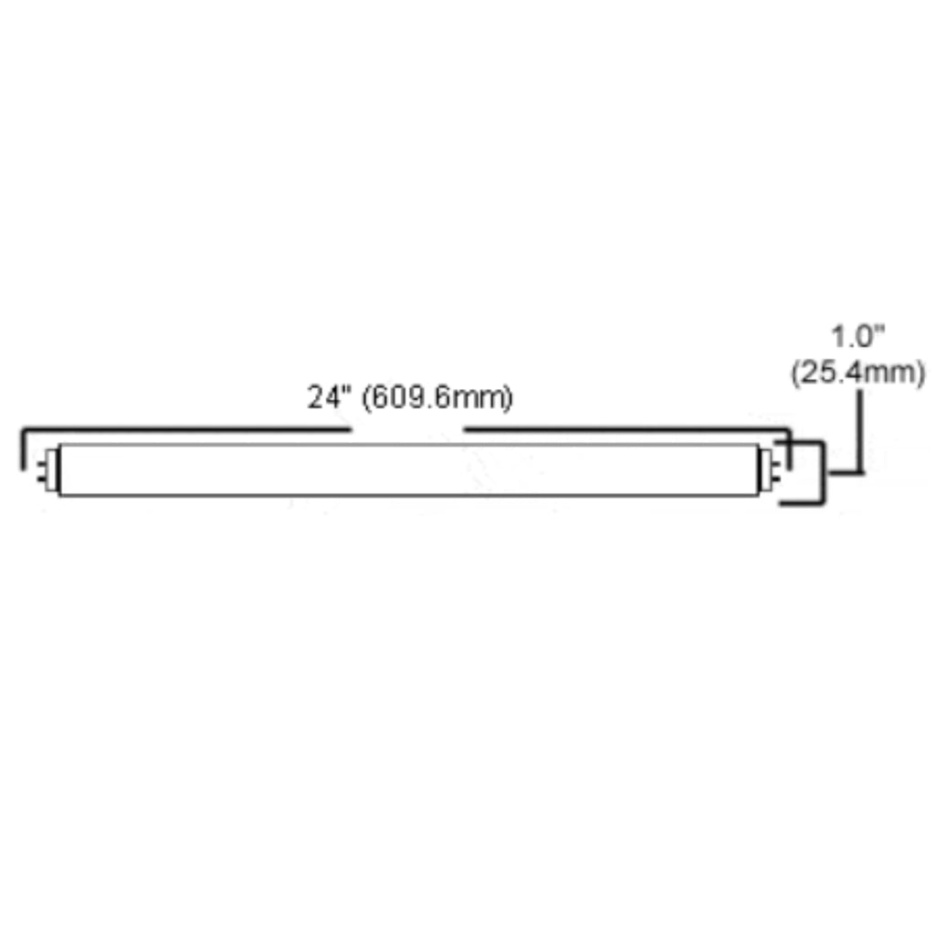24 Inch T8 Fluorescent Tube Light Bulb 17W 3500K Neutral White G13 Bi-Pin Base 2 Foot Linear Lamp Pack of 10 L710774