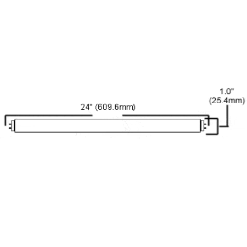 24 Inch 20W 2700K Warm White T9 Fluorescent Tube Light Bulb G13 Bi-Pin Base Pack of 10 V712