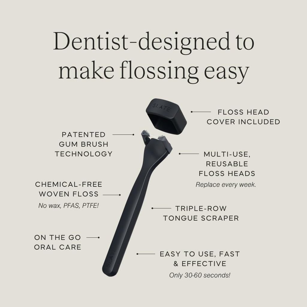 Black and White Reusable Floss Pick 2-Pack M547084