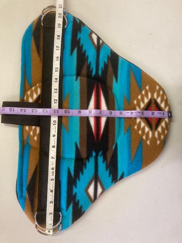 Turquoise Bareback Saddle with Stirrups I809