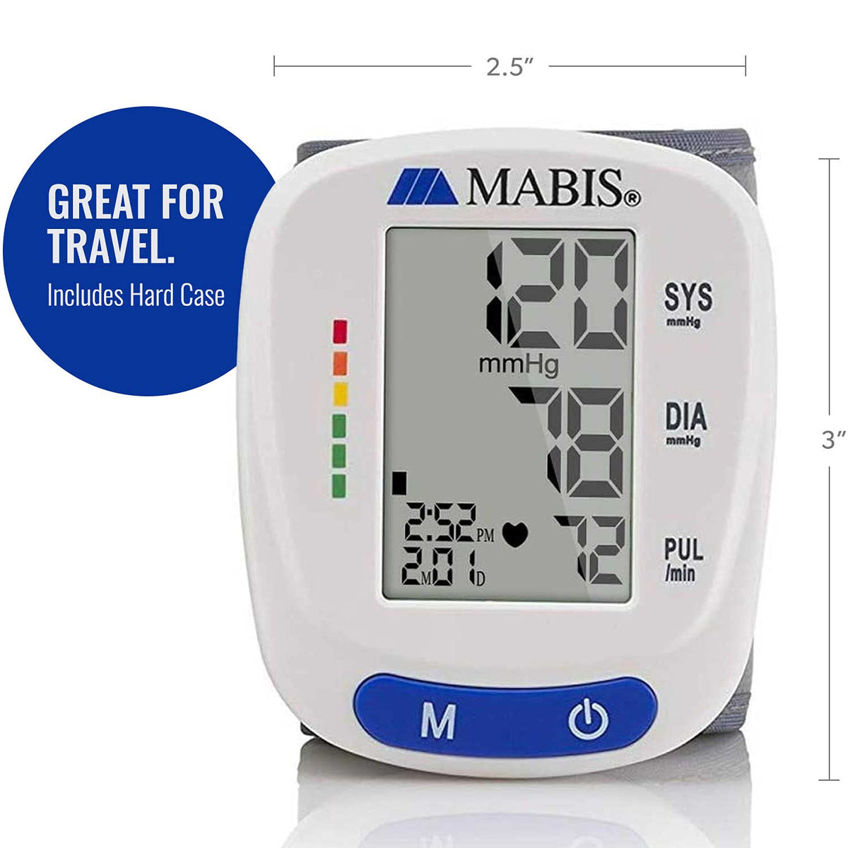 Digital Wrist Blood Pressure Monitor with Automatic Wrist Cuff V886