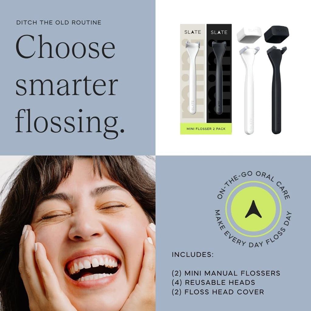 Black and White Reusable Floss Pick 2-Pack M547084