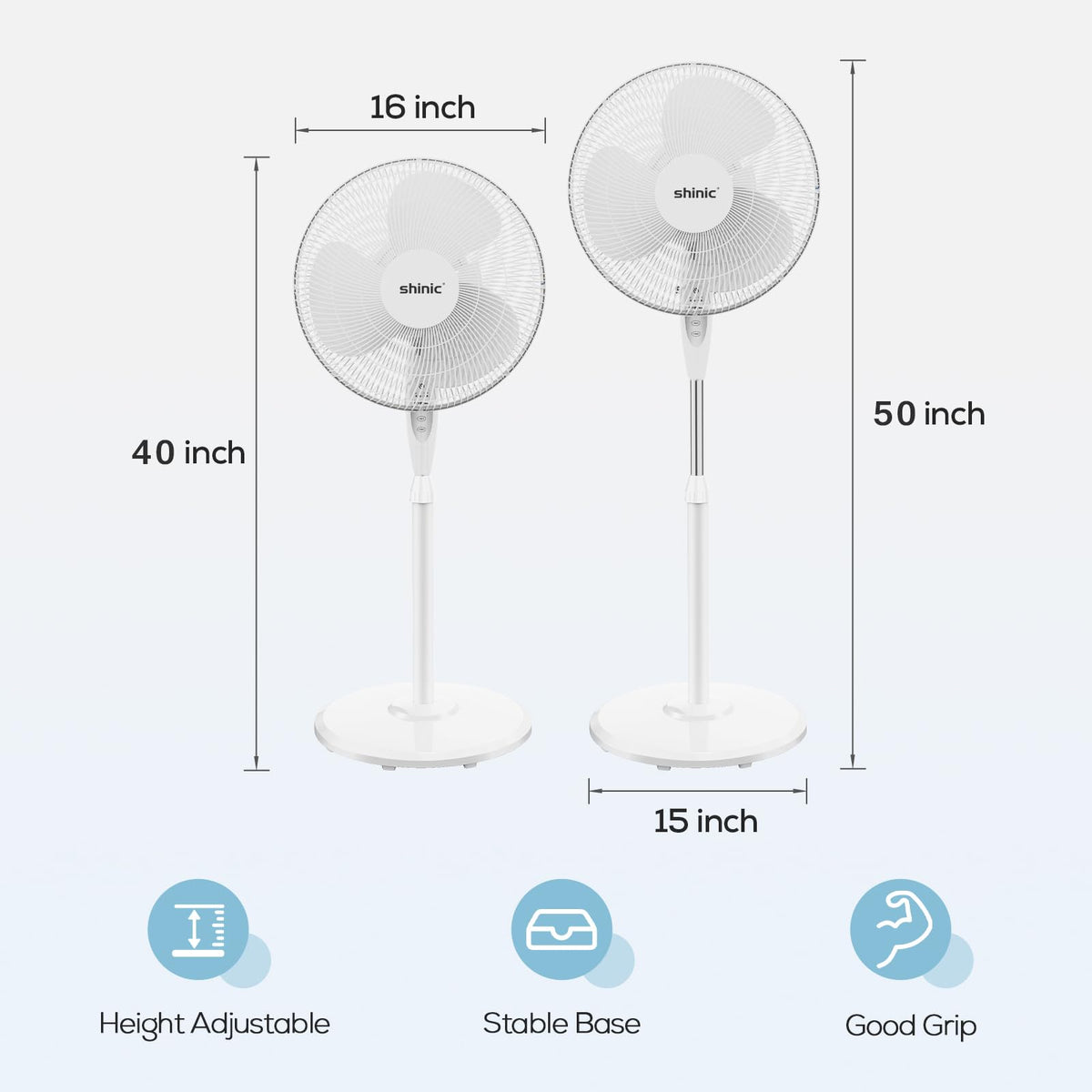 16'' Oscillating Pedestal Fan with Remote W1180