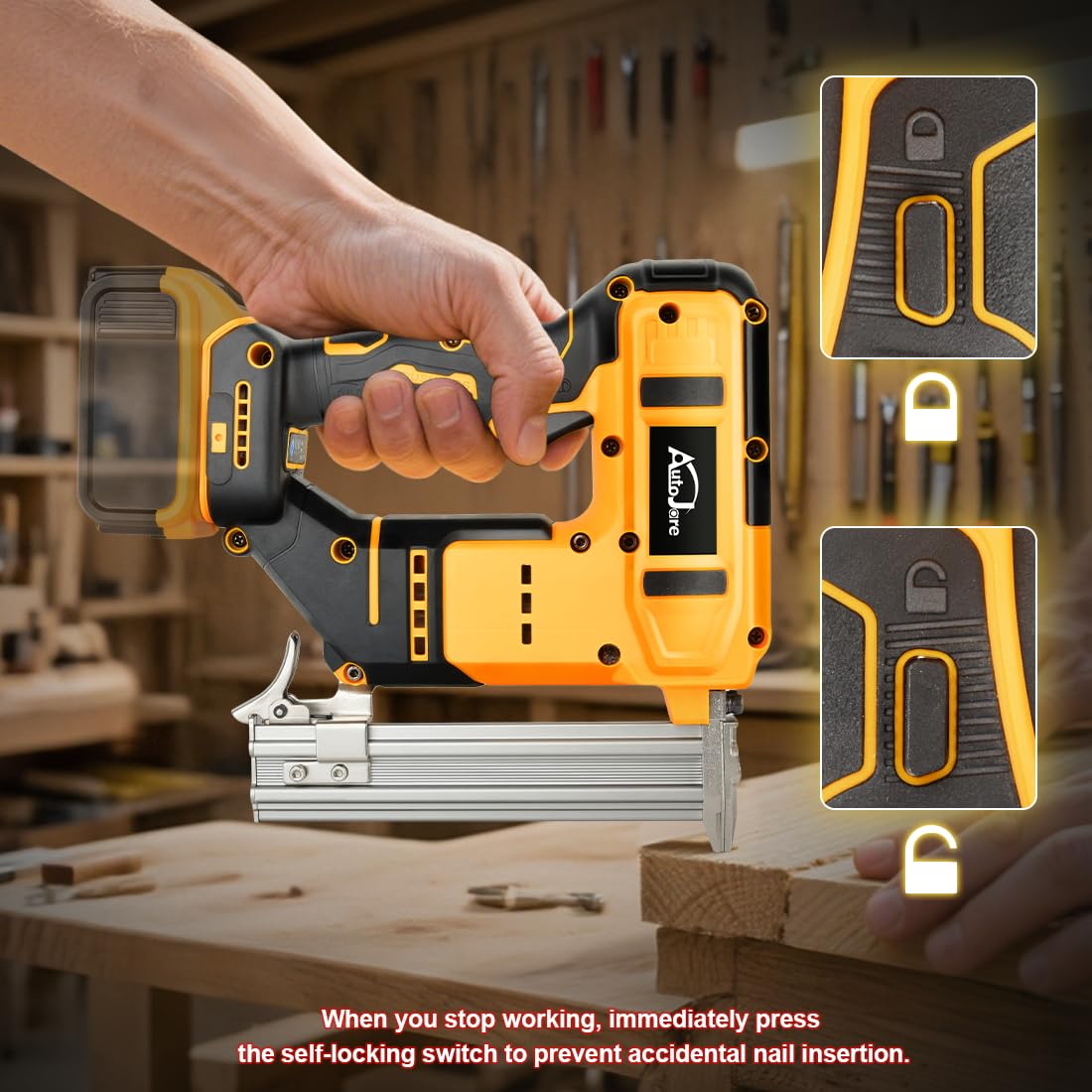 18 Gauge Cordless Brad Nailer 2 in 1 Nail/Staple Gun U4508