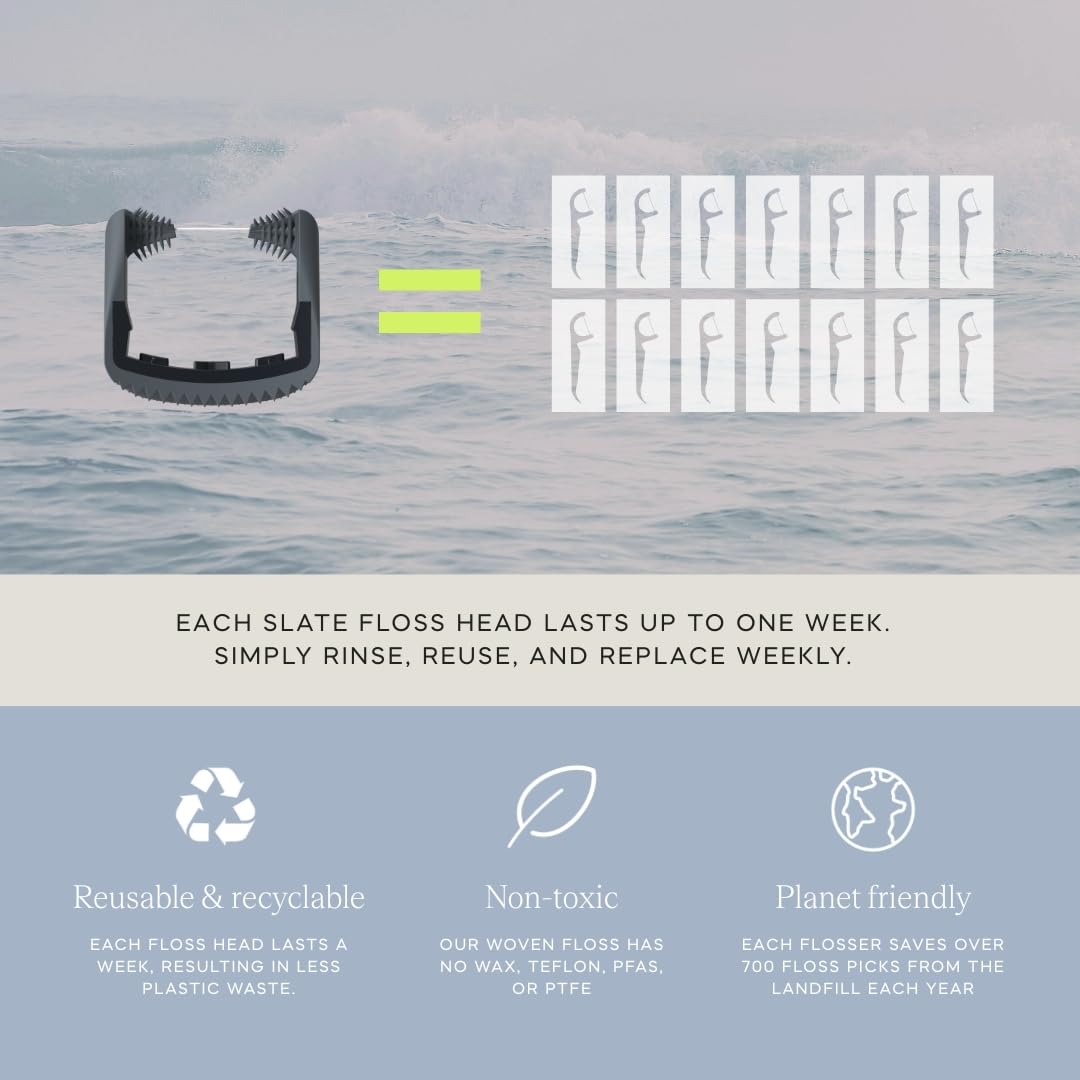 Black and White Reusable Floss Pick 2-Pack M547084