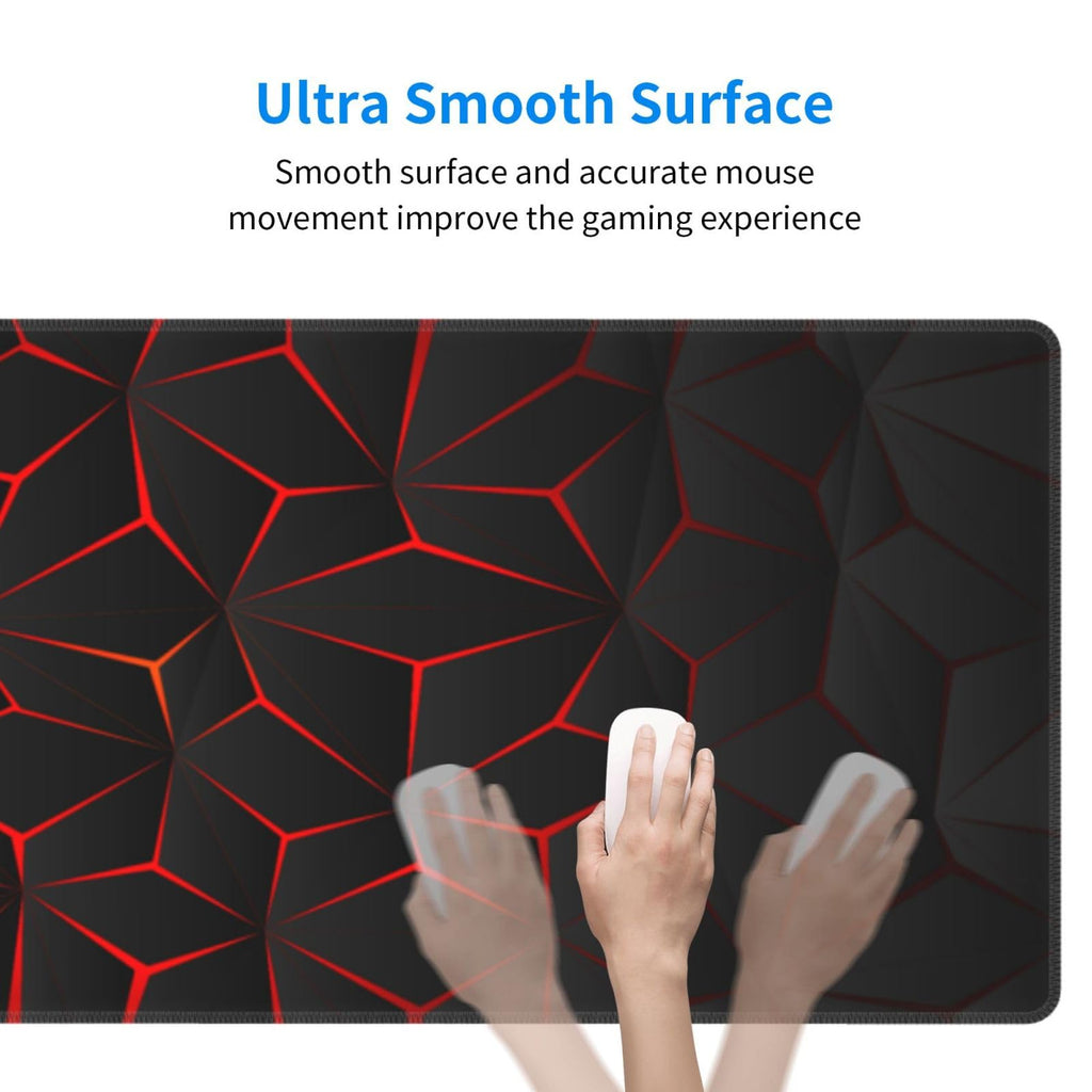 Black Red Large Gaming Mouse Pad 31.5 x 12 inch H6975