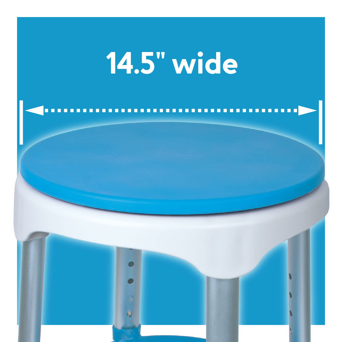 Adjustable Rotating Bath and Shower Stool with Storage Tray C61294