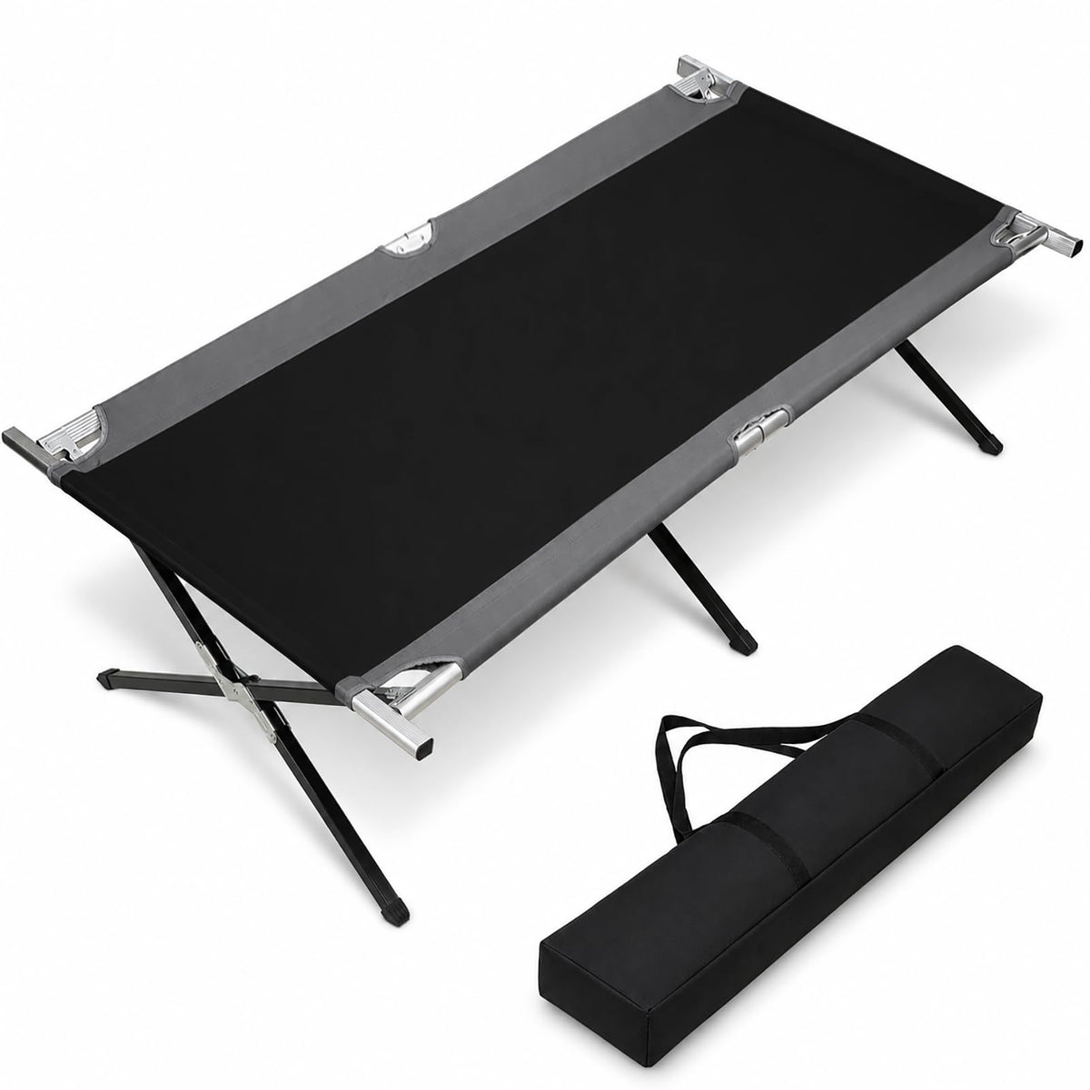 42" Extra Wide Heavy Duty Folding Cot Bed with Carry Bag E191