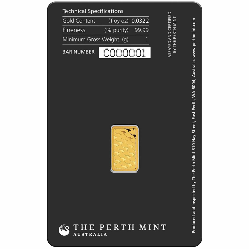 1 Gram Gold Bar with Assay I34316