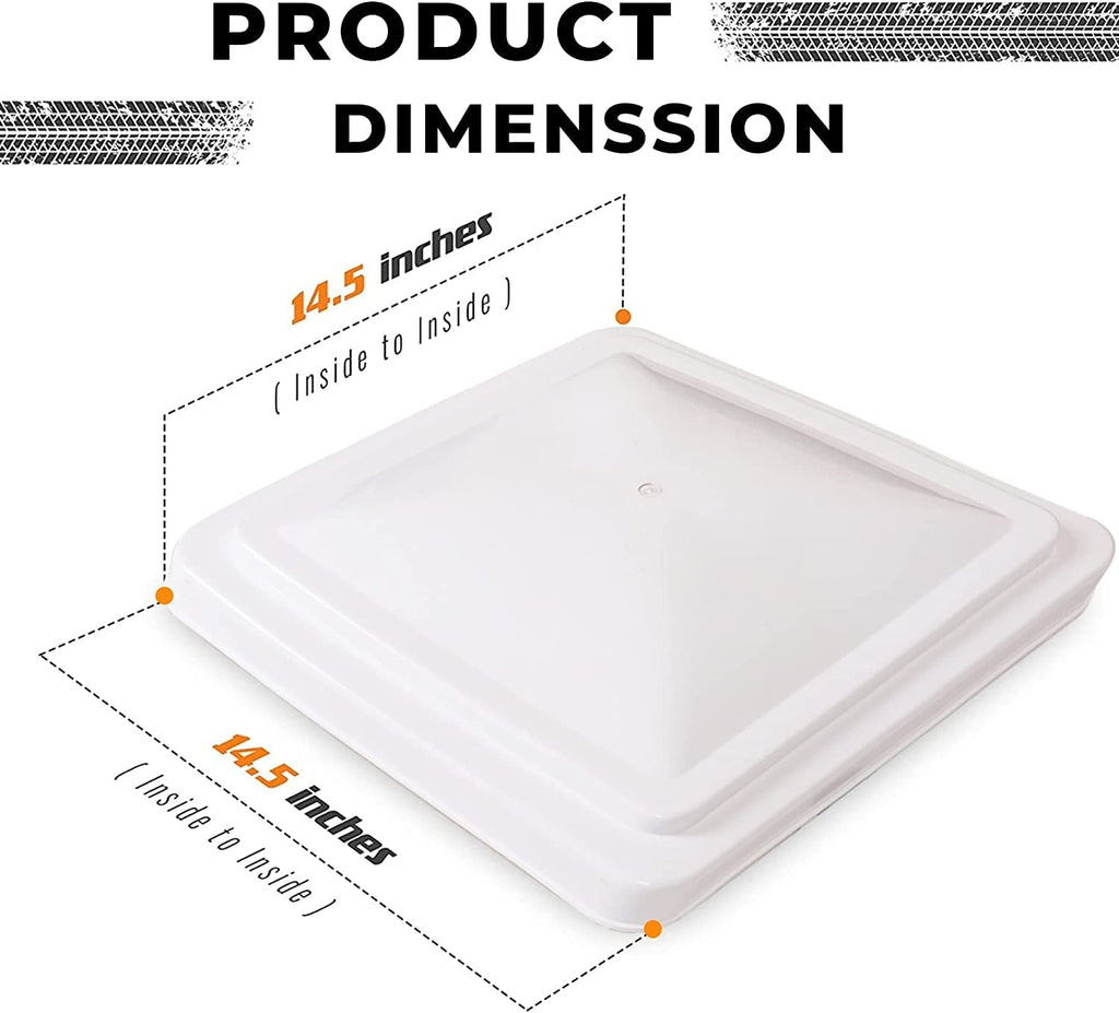 4 Pack 14" White Roof Vent Cover H673