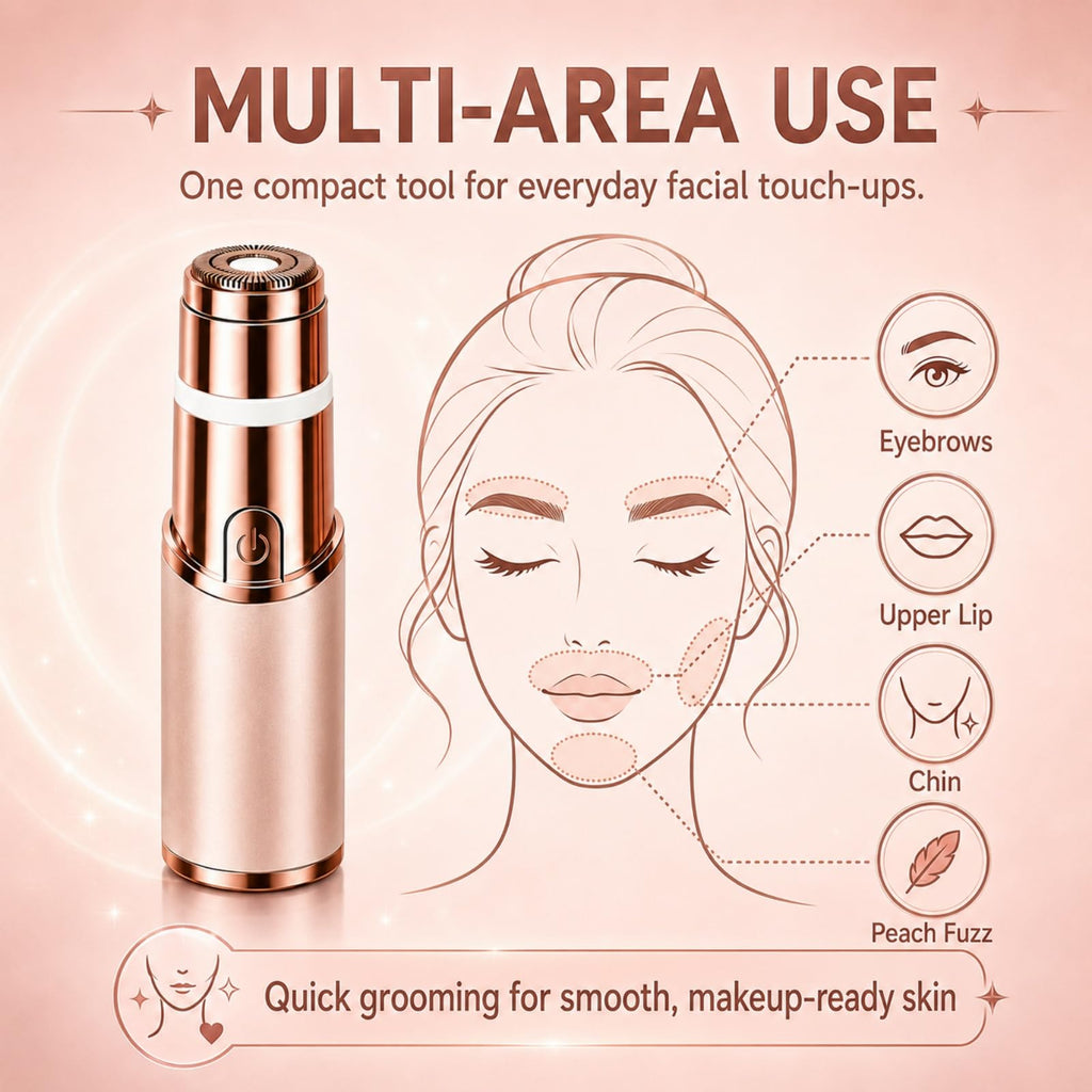 2-in-1 Facial Hair Remover & Eyebrow Trimmer with LED Light S904556