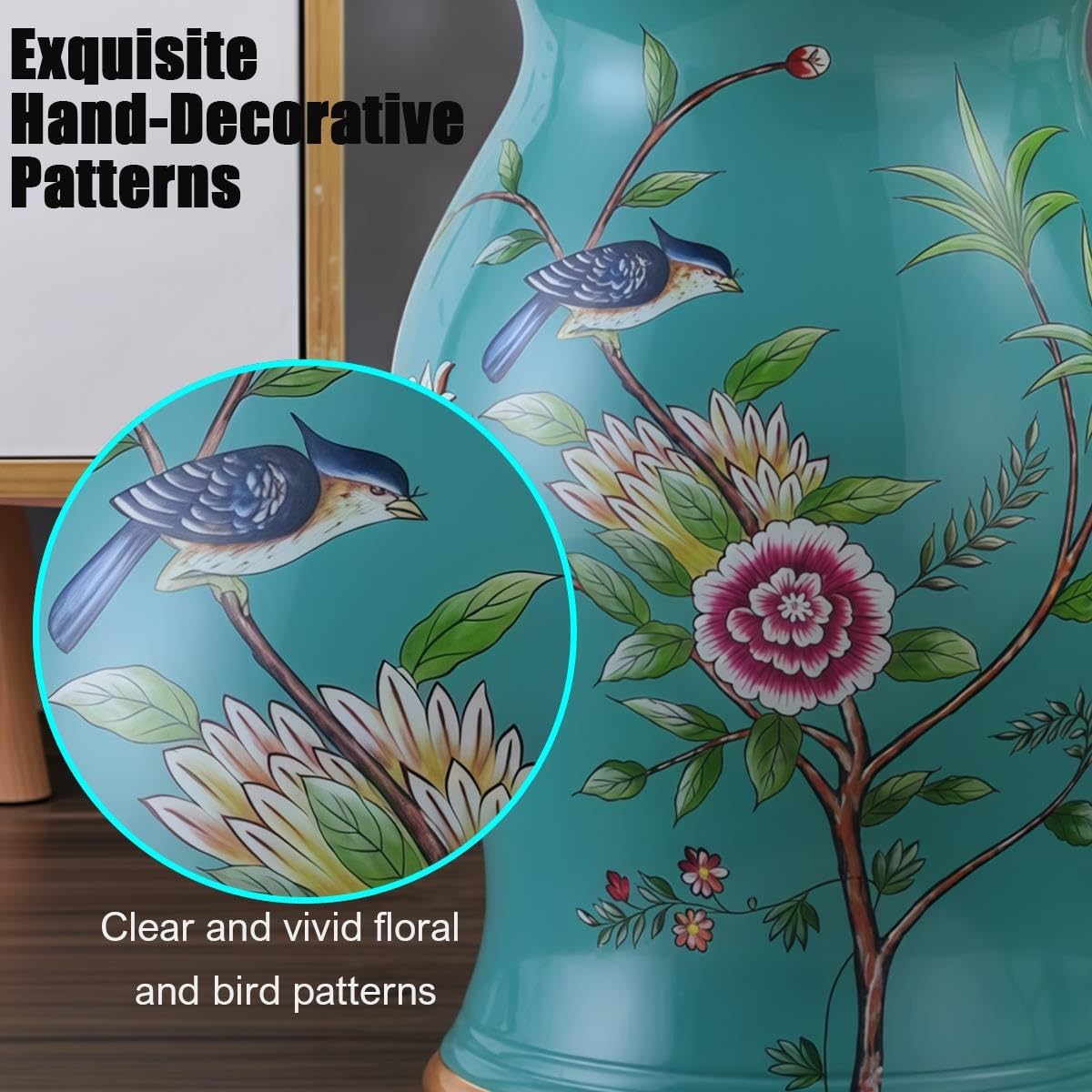 Ceramic Garden Stool Hand-Painted Drum Stool P815973