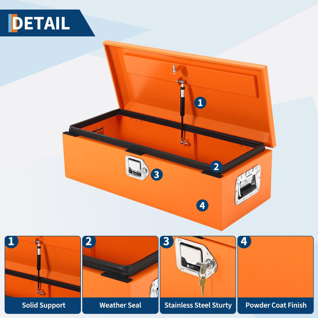 Heavy Duty Lockable Steel & Aluminum Truck Bed Tool Box T76991