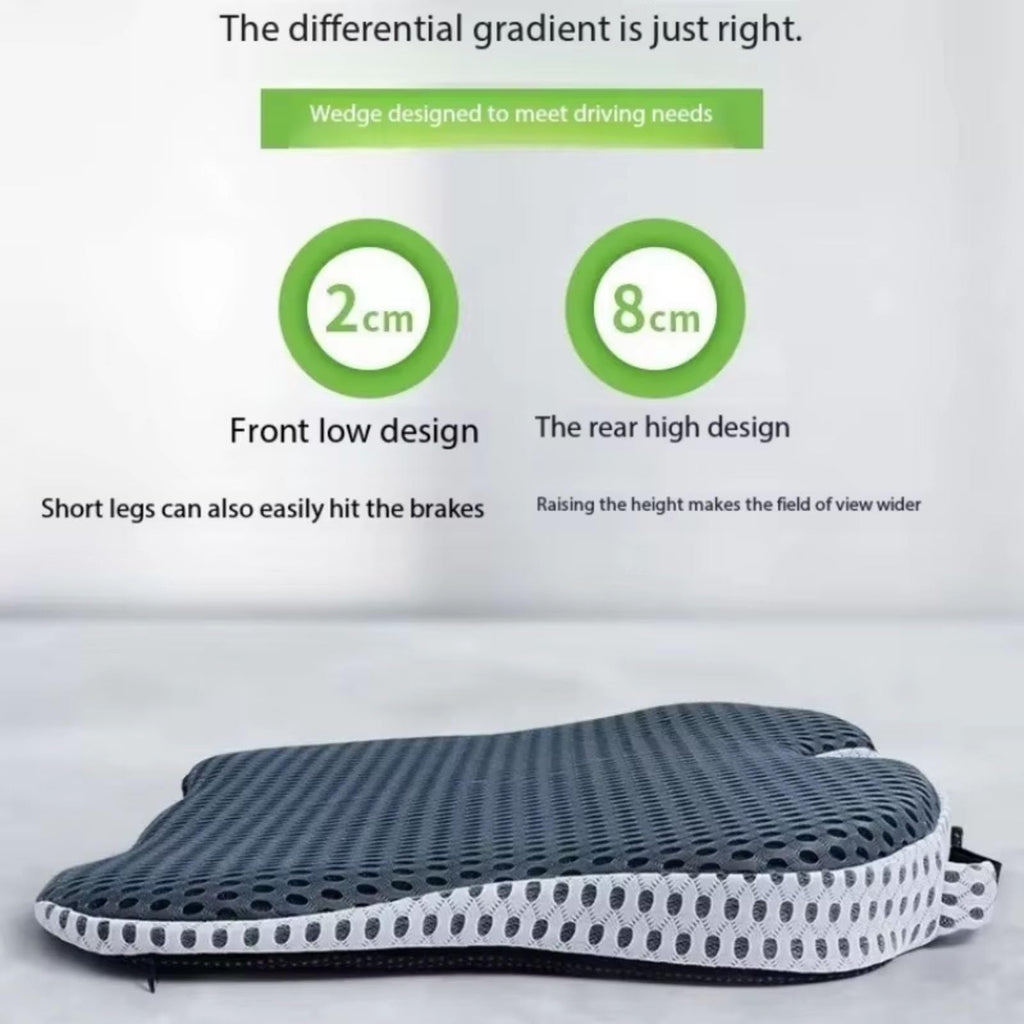 Memory Foam Booster Cushion Wedge Grey G649