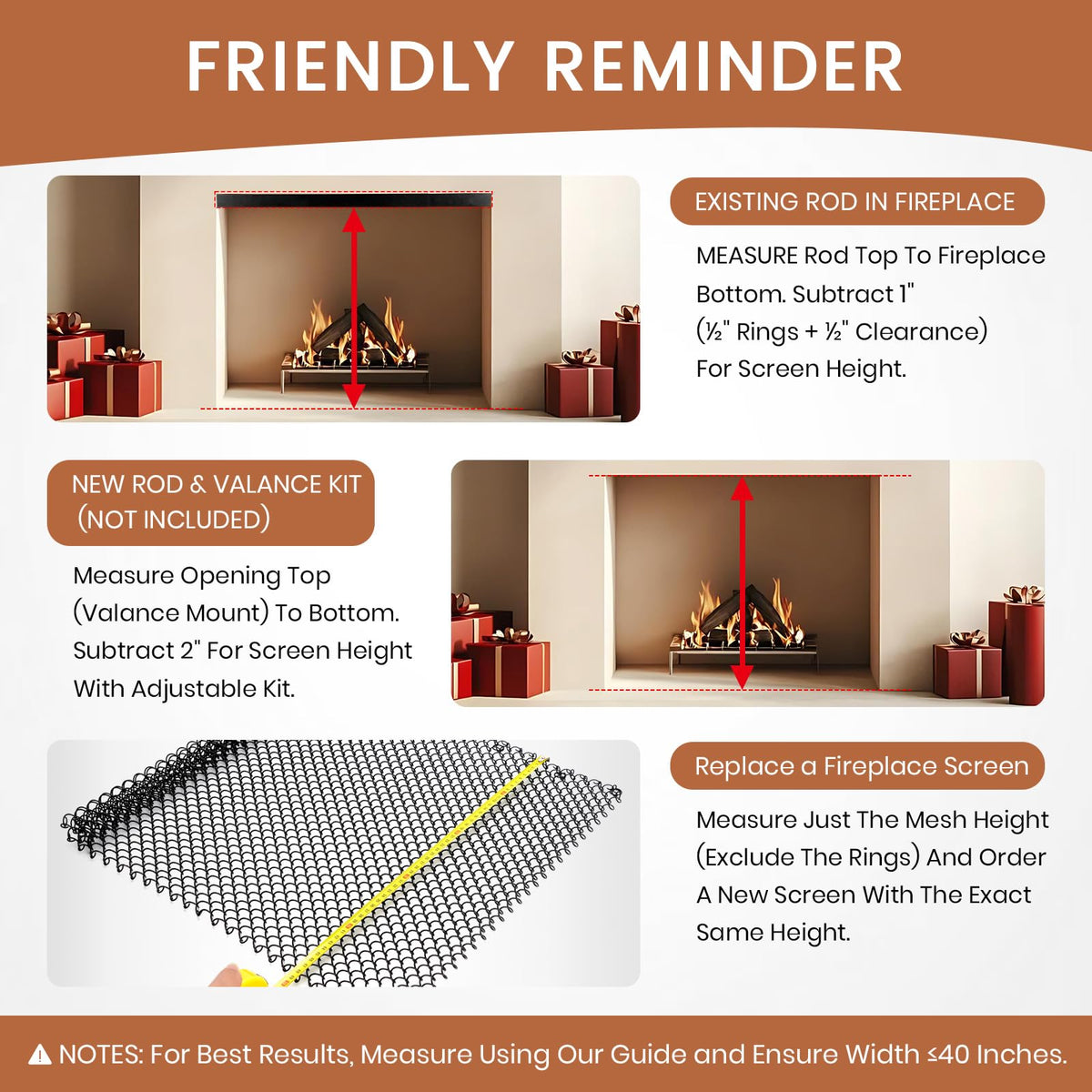 26x24 Inch 2 Pcs Fireplace Screen Mesh L889494