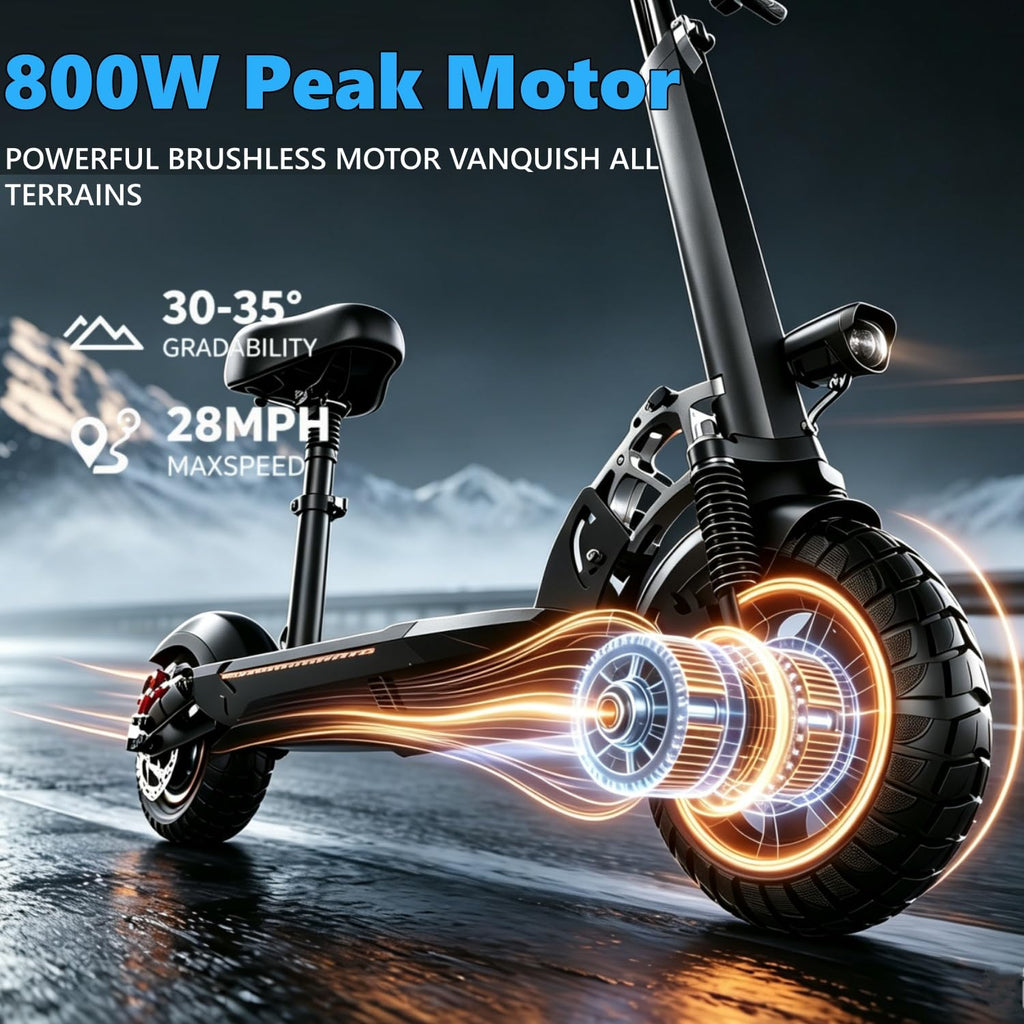800W 45 Mile Range 25 Mph Foldable Electric Scooter with Seat F4338