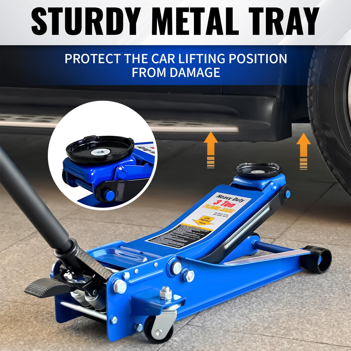 3 Ton Hydraulic Floor Jack with Foot Pedal X76695