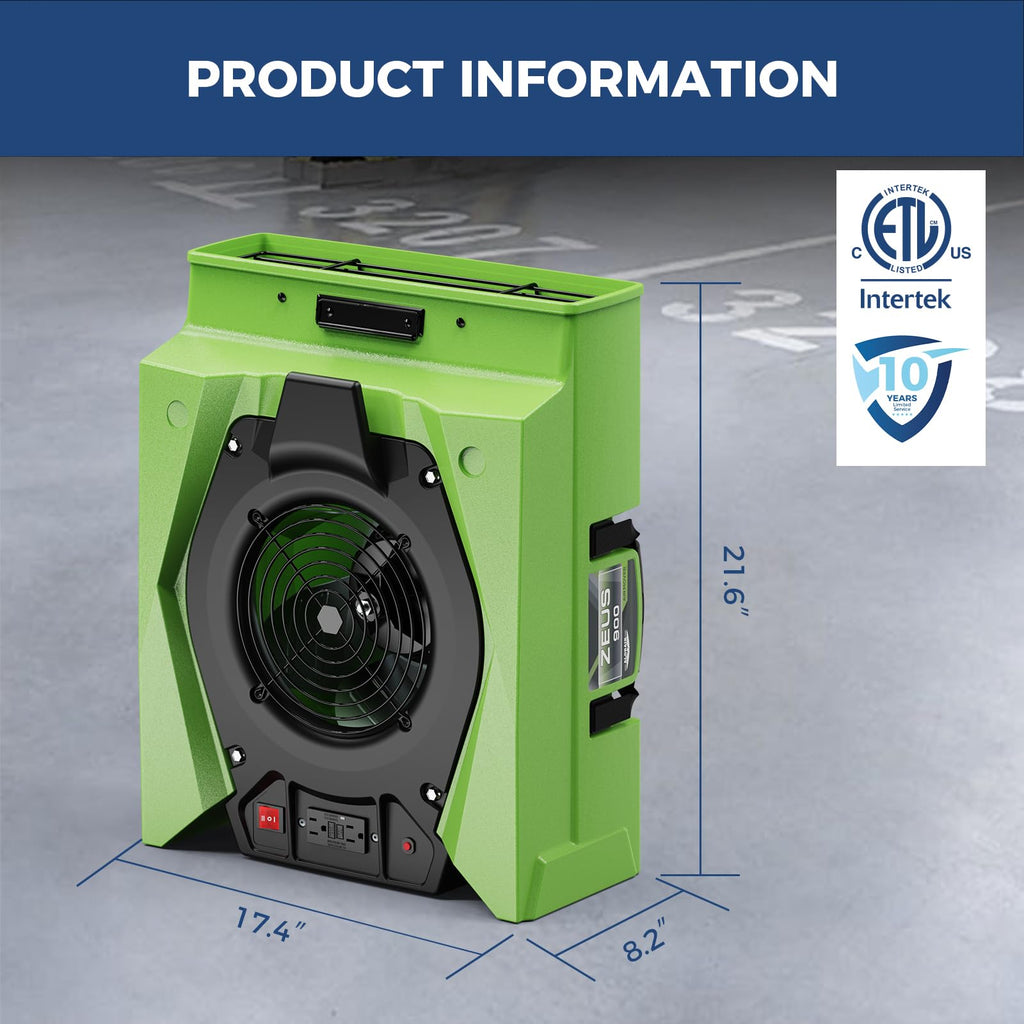 900 CFM Low Profile Floor Dryer Fan D47676