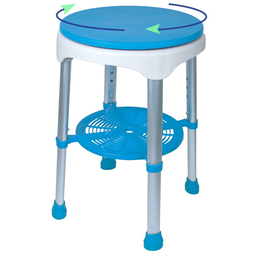 Adjustable Rotating Bath and Shower Stool with Storage Tray C61294