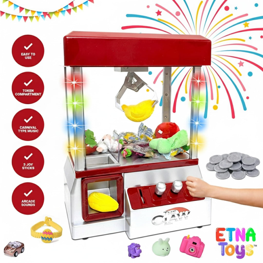 Electronic Arcade Claw Machine with LED Lights and Sound H6188