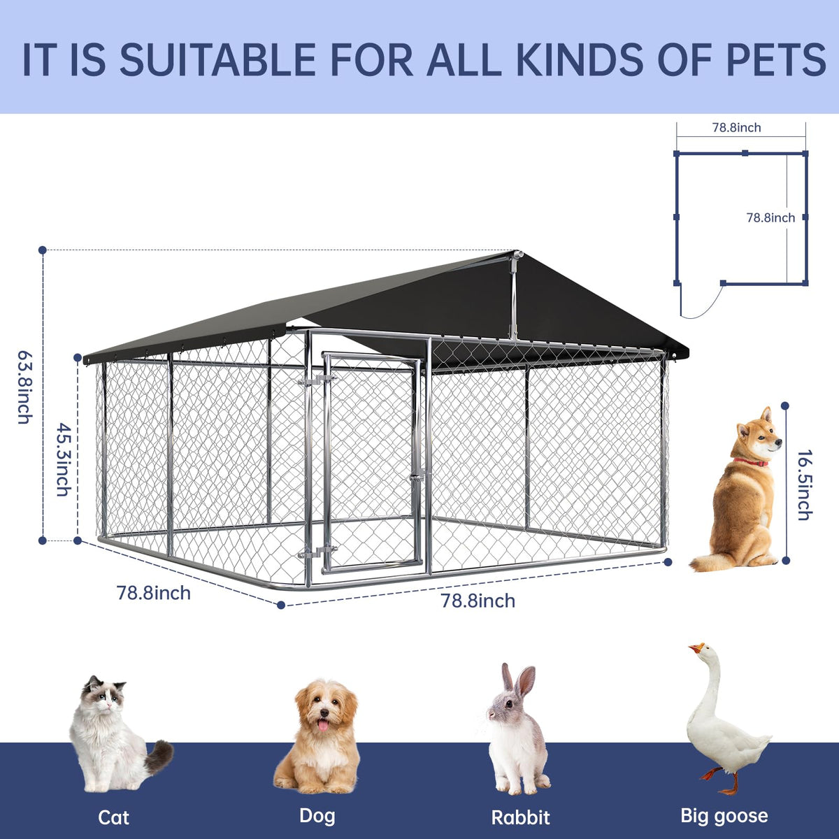 78”x 78” Heavy Duty Dog Enclosure V63989