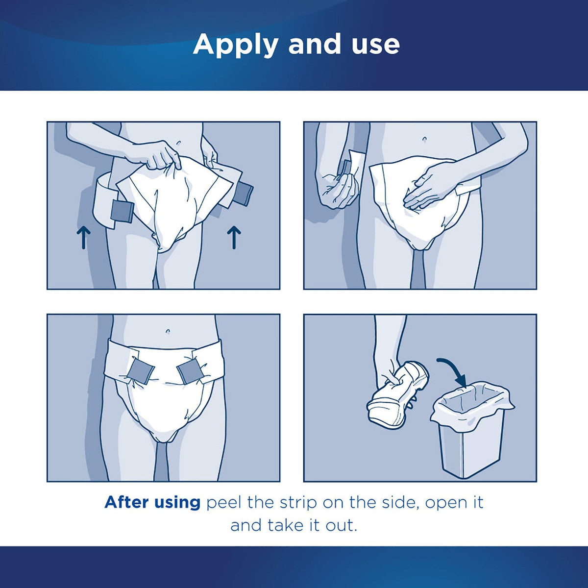 Adult Incontinence Briefs Medium Heavy Absorbency 96ct Case U814