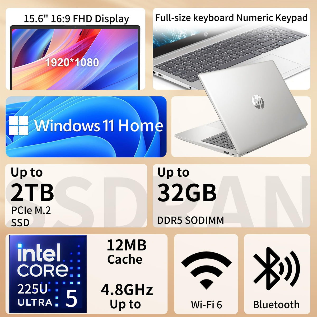 15.6" FHD Touchscreen Intel Core Ultra 5 Laptop L357