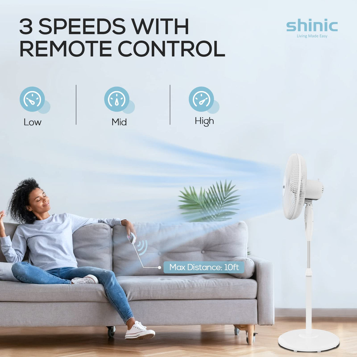 16'' Oscillating Pedestal Fan with Remote W1180