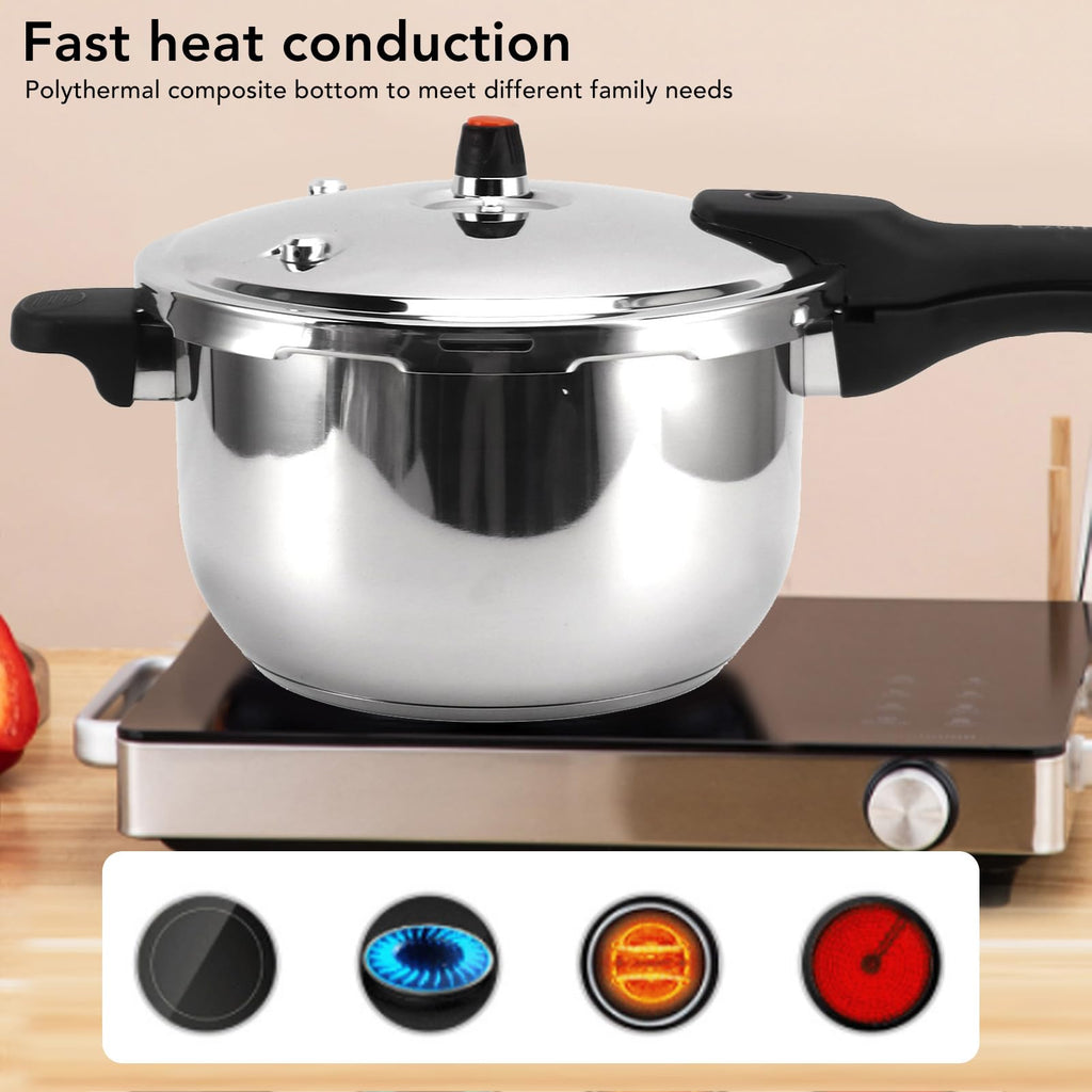 80KPA Stainless Steel Pressure Cooker with Safety Valve (3L) U9141