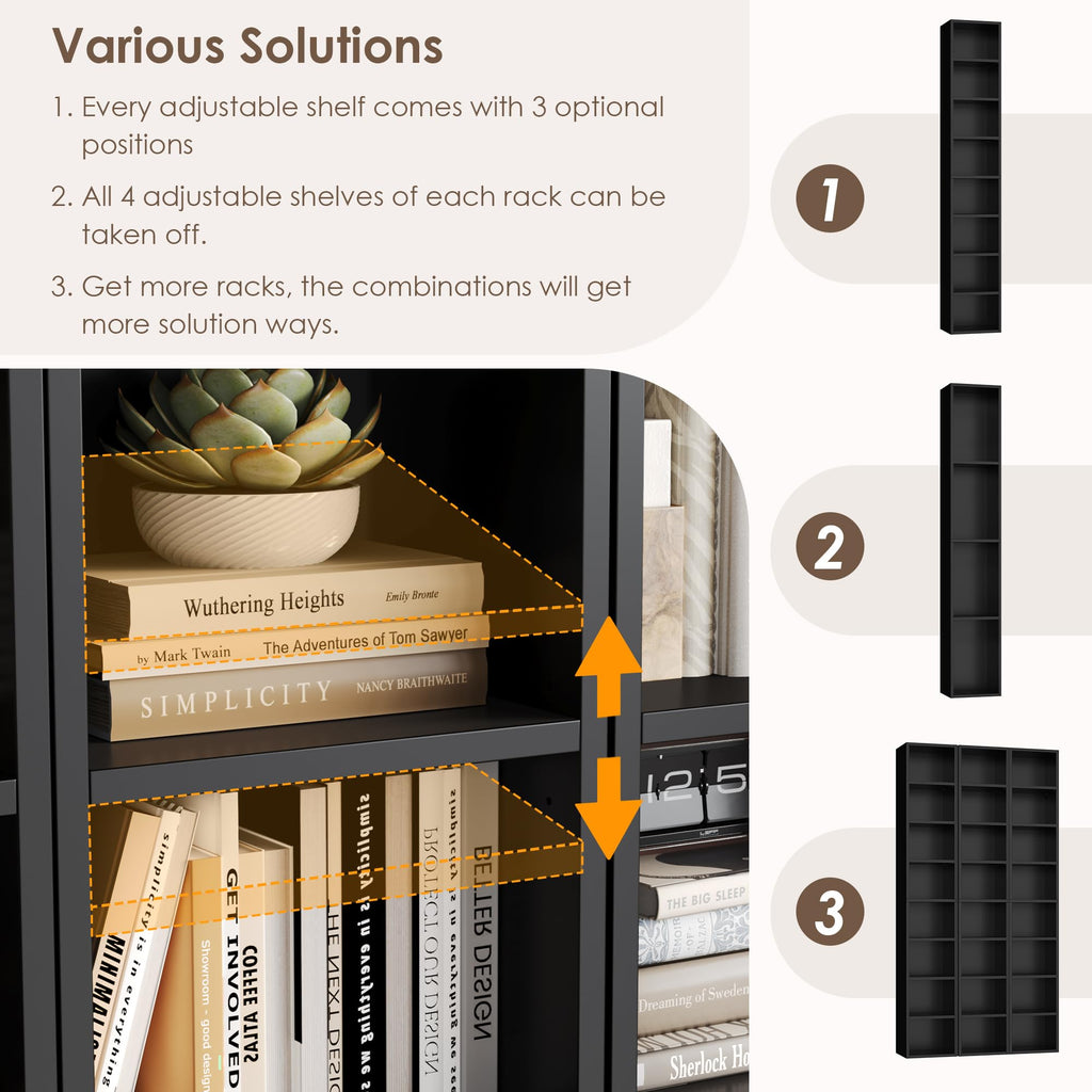 8-Tier Narrow Bookshelf D6816