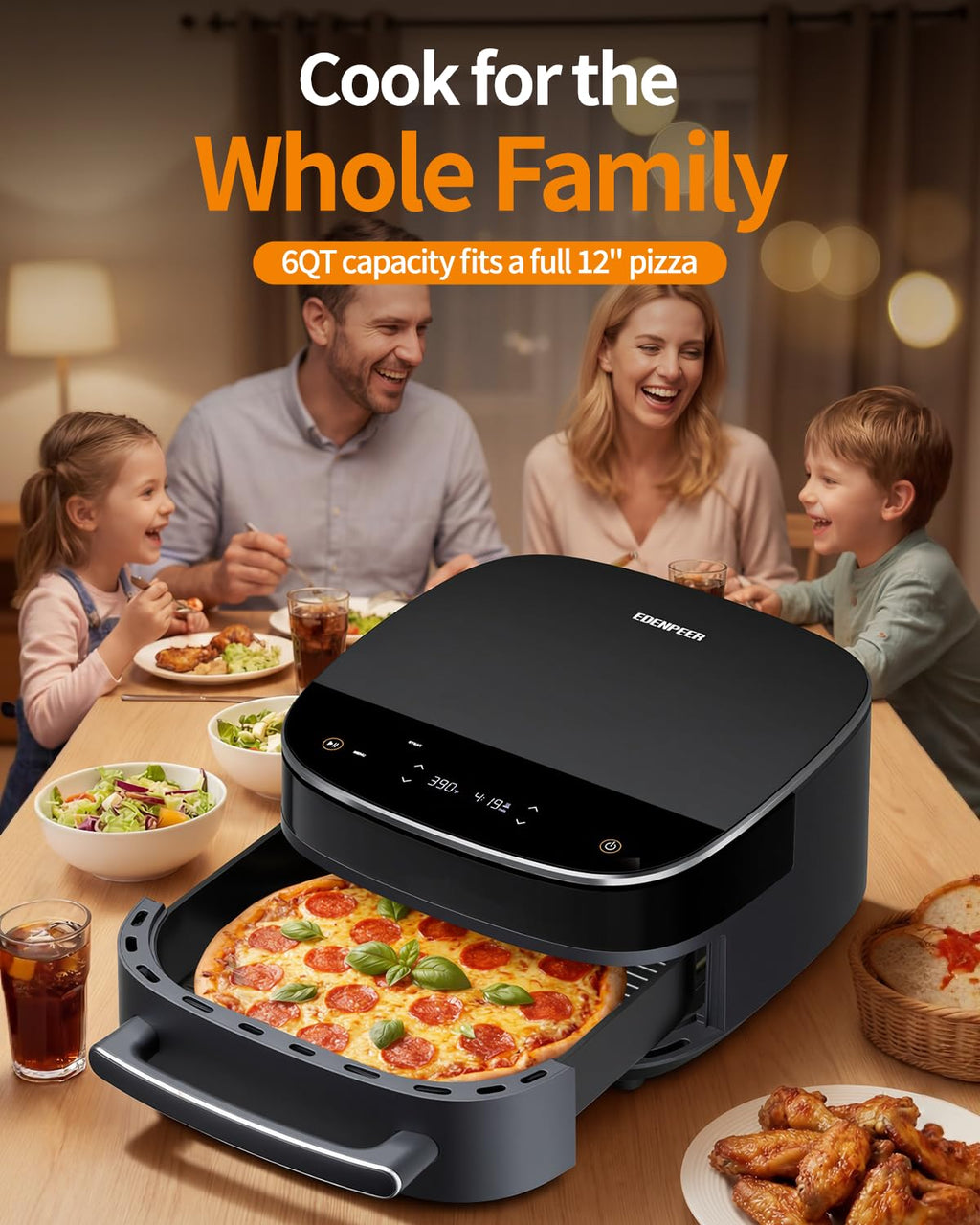 6 Quart Large Air Fryer H489
