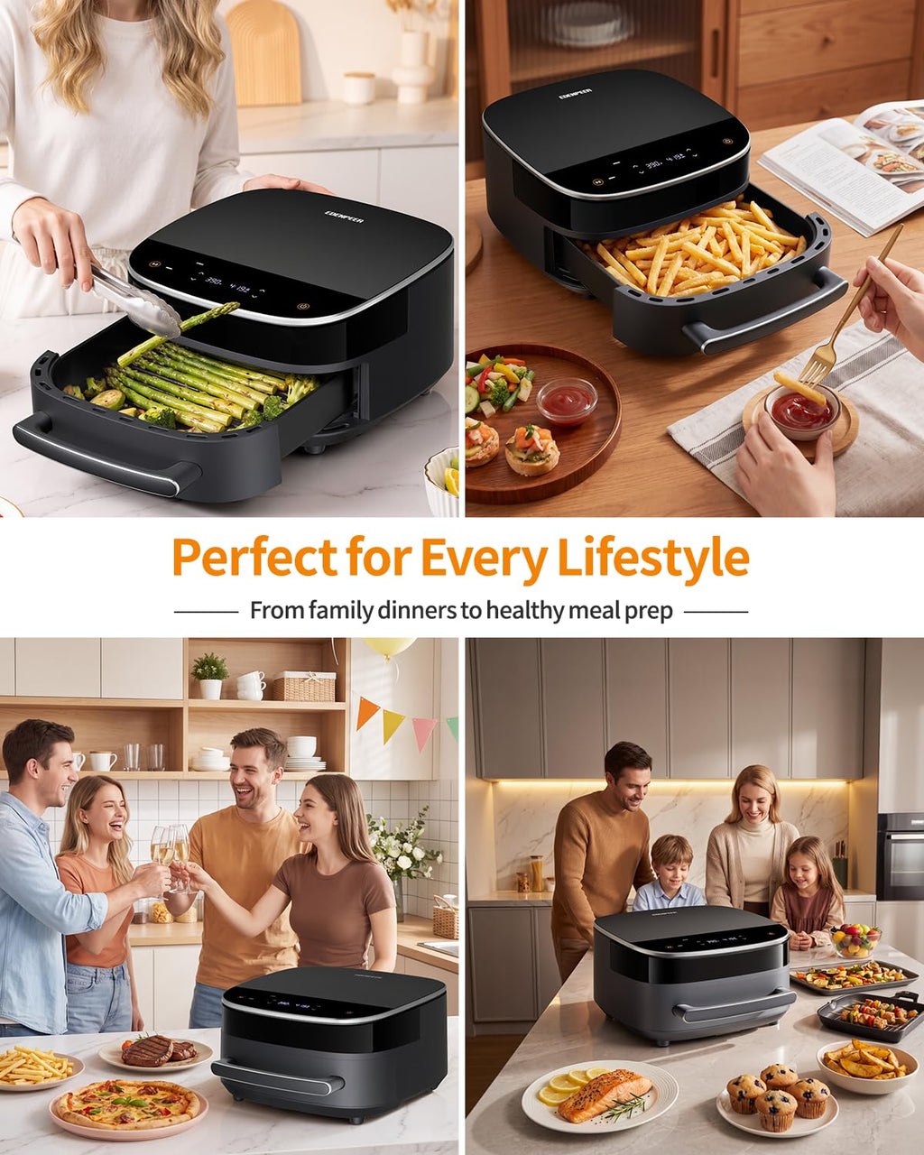 6 Quart Large Air Fryer H489