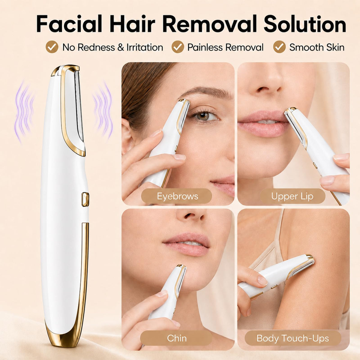 Electric Dermaplane Razor for Face N406