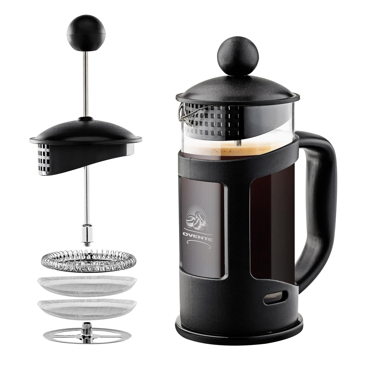 French Press Coffee Maker 12oz Black A197558