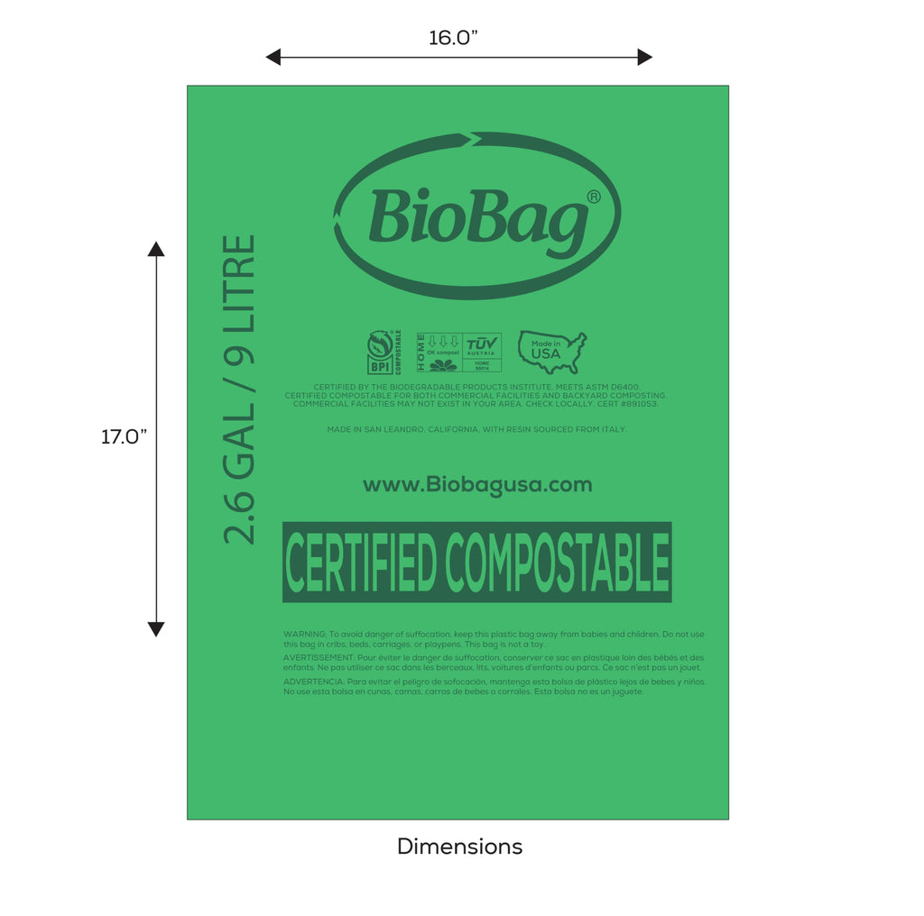 2.6 Gallon Compostable Food Scrap Bags 100 Count Q278762