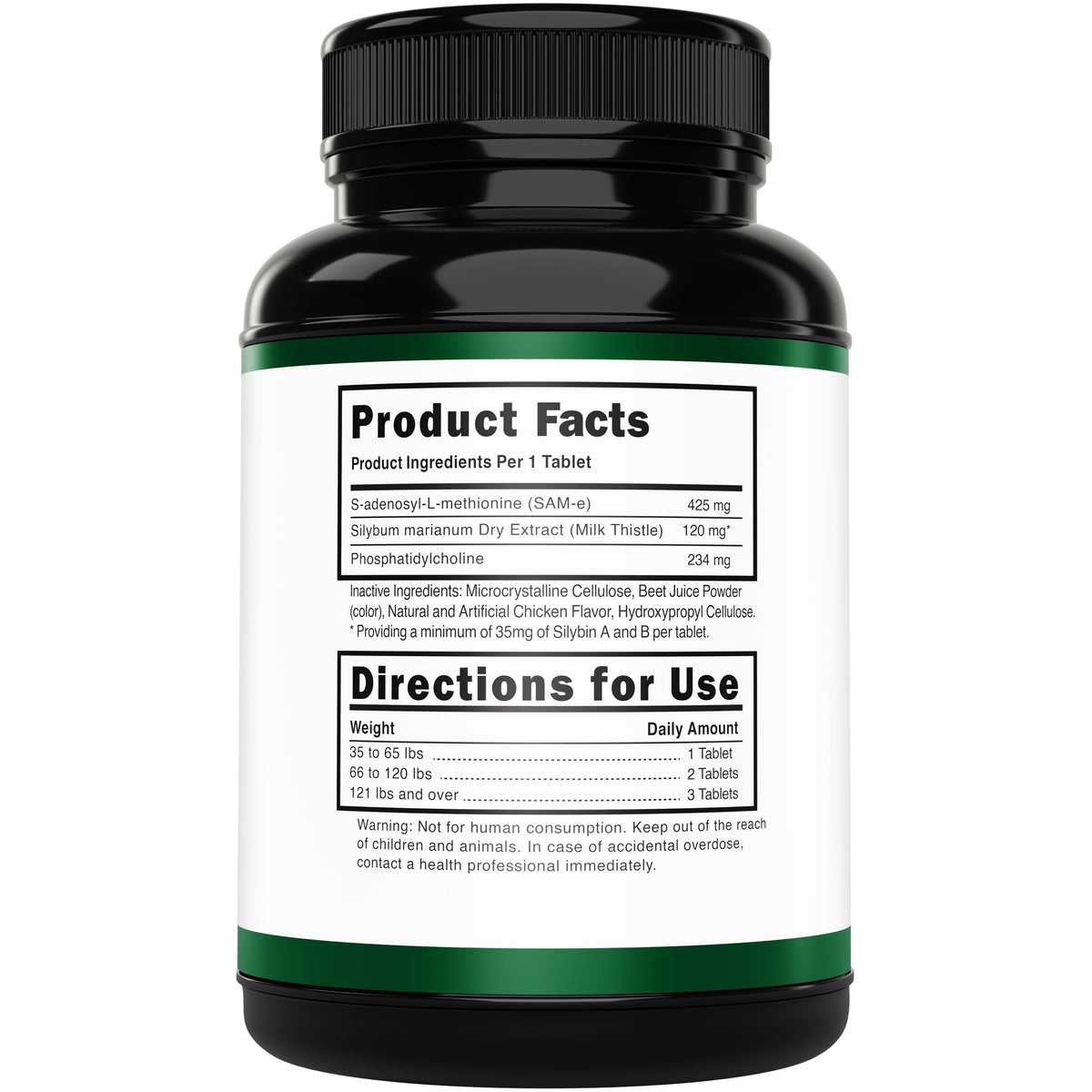 Liver Support Supplement for Large Dogs with Milk Thistle - 30 Chewable Tablets N86587