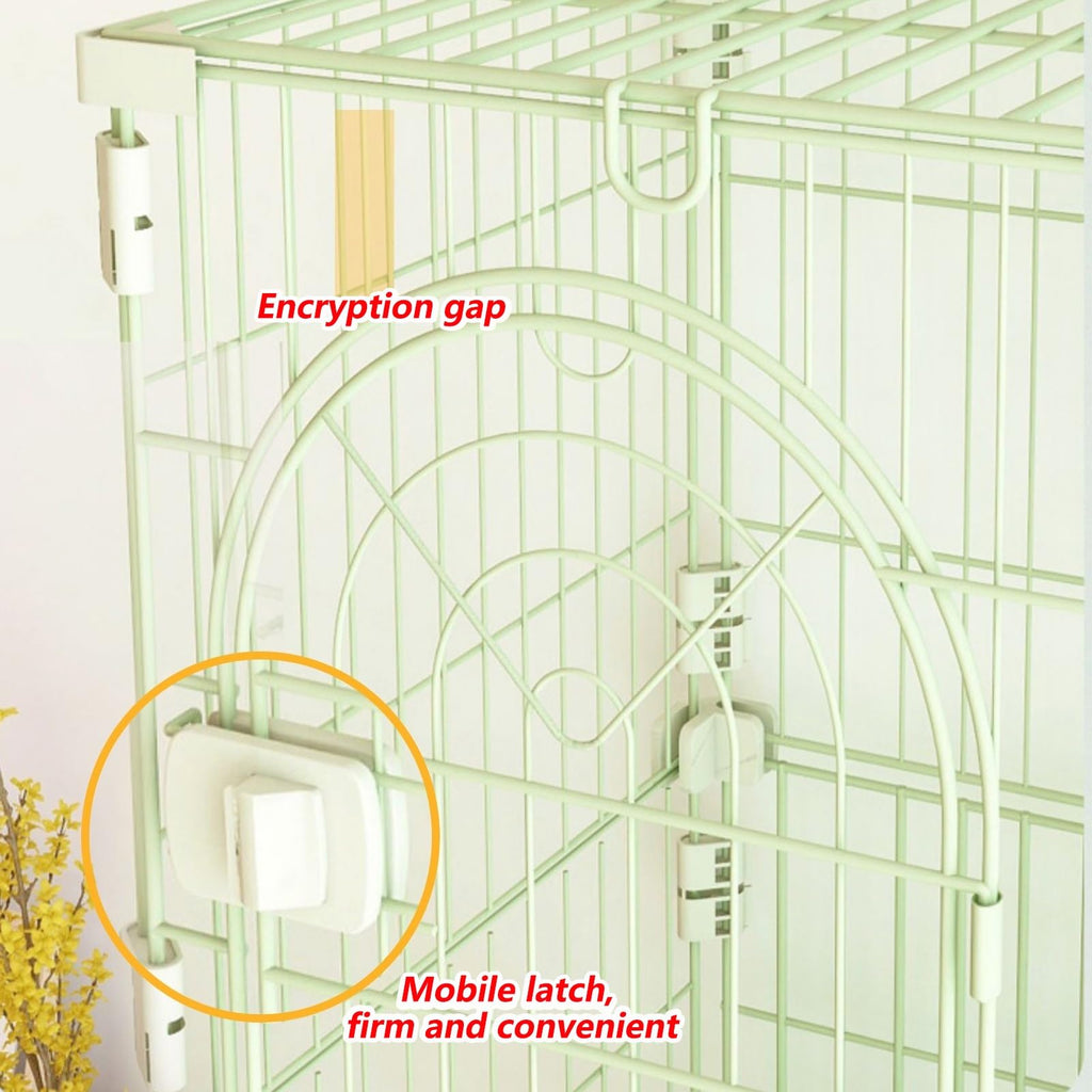 3/4-Tier Wire Cat Cage Playpen Kennel with Hammock and 3 Platforms C72399