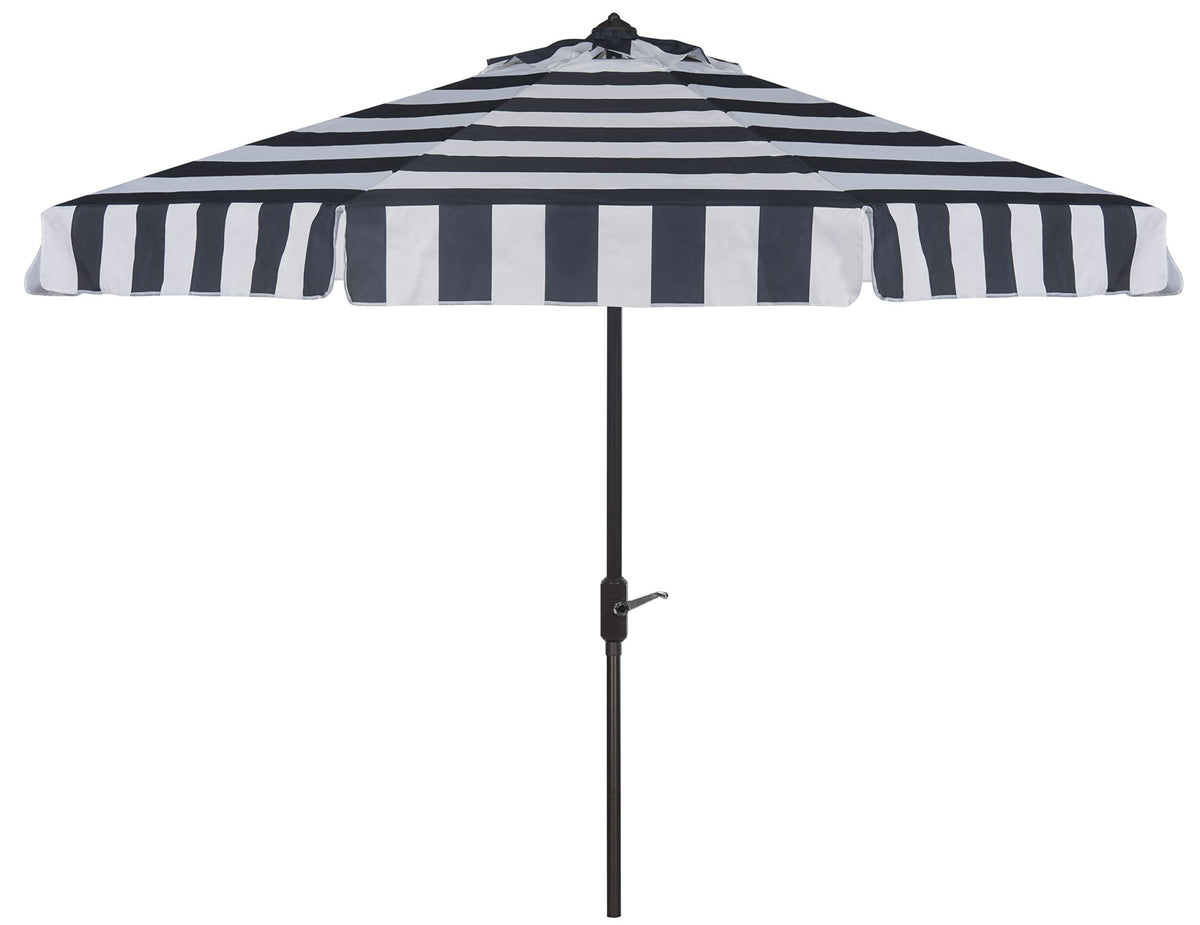 9 ft Navy White Patio Umbrella S81398