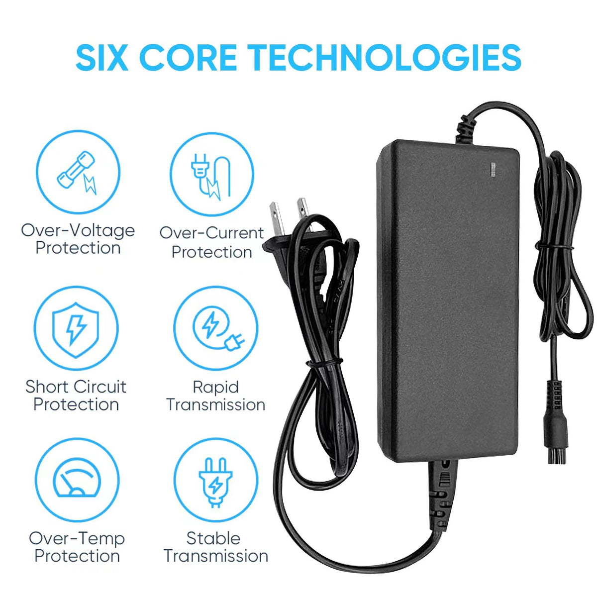 42V 2A Battery Charger 3 Prong Inline Connector D262009