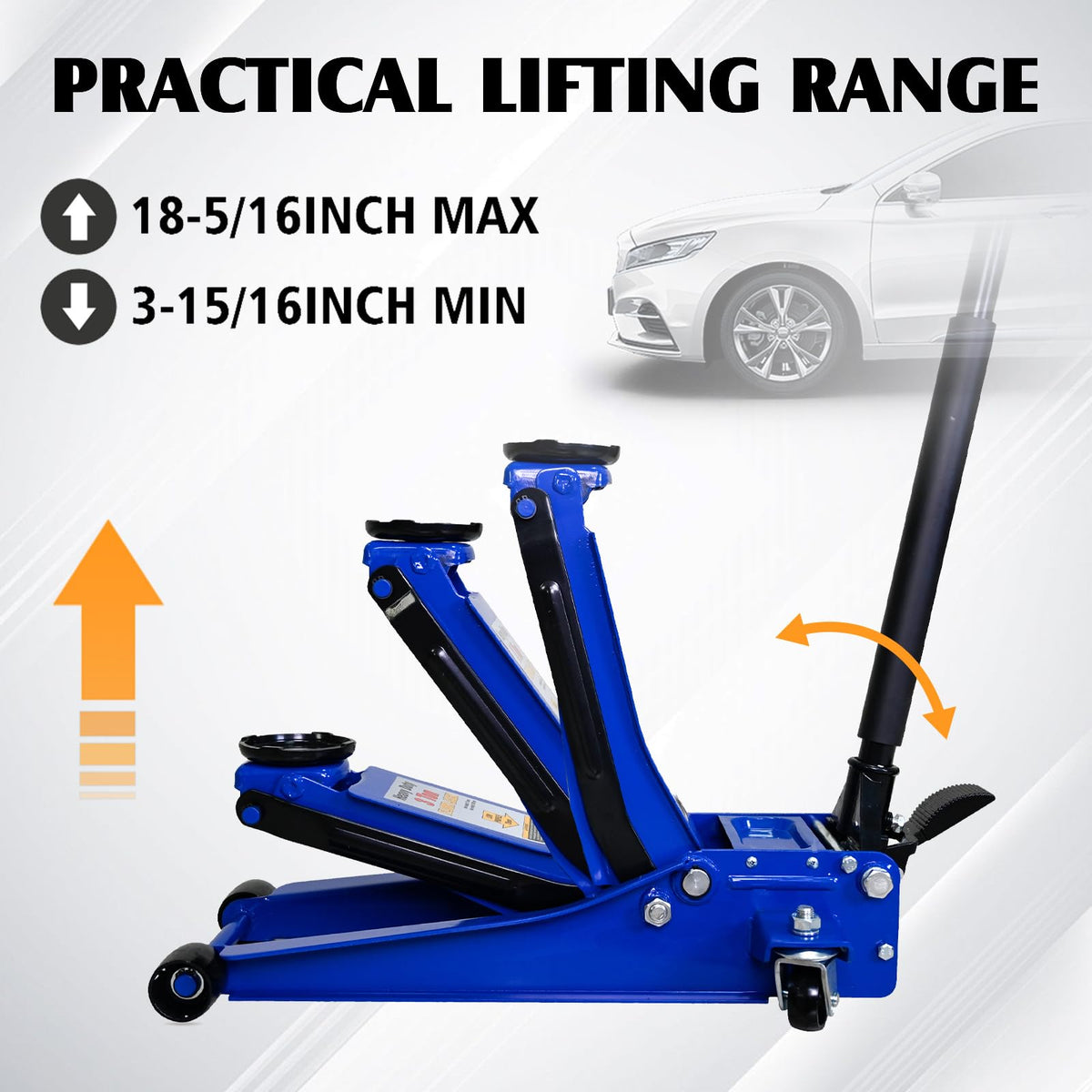 3 Ton Hydraulic Floor Jack with Foot Pedal X76695