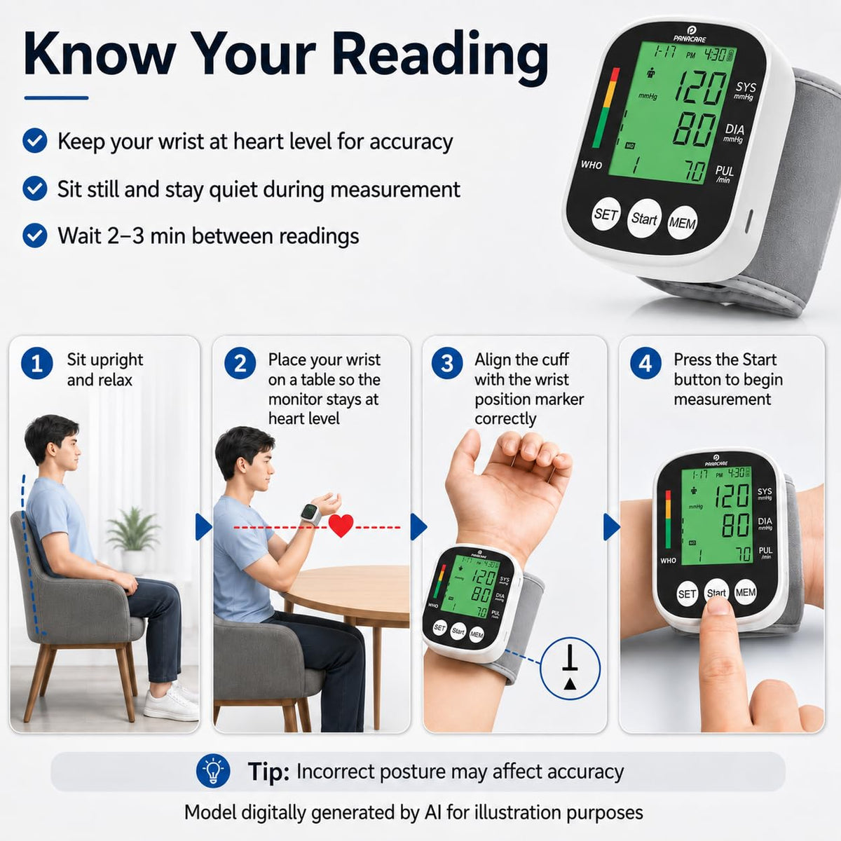 Wrist Blood Pressure Monitor X1329