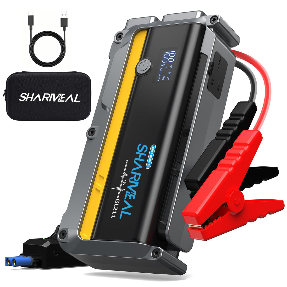 12V Portable Jump Starter with Jumper Cables P65521