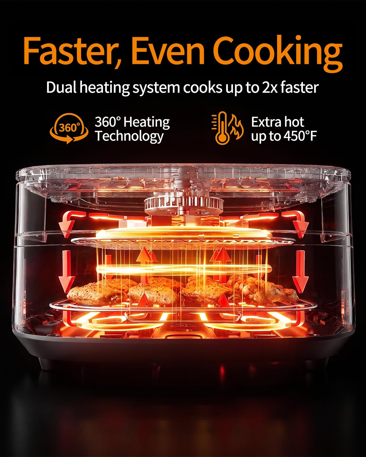 6 Quart Large Air Fryer H489