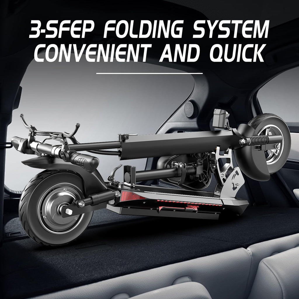 800W 45 Mile Range 25 Mph Foldable Electric Scooter with Seat F4338