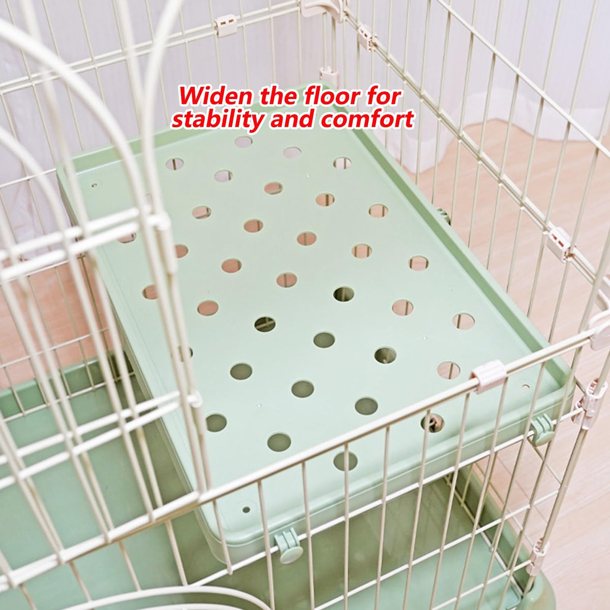 3/4-Tier Wire Cat Cage Playpen Kennel with Hammock and 3 Platforms C72399