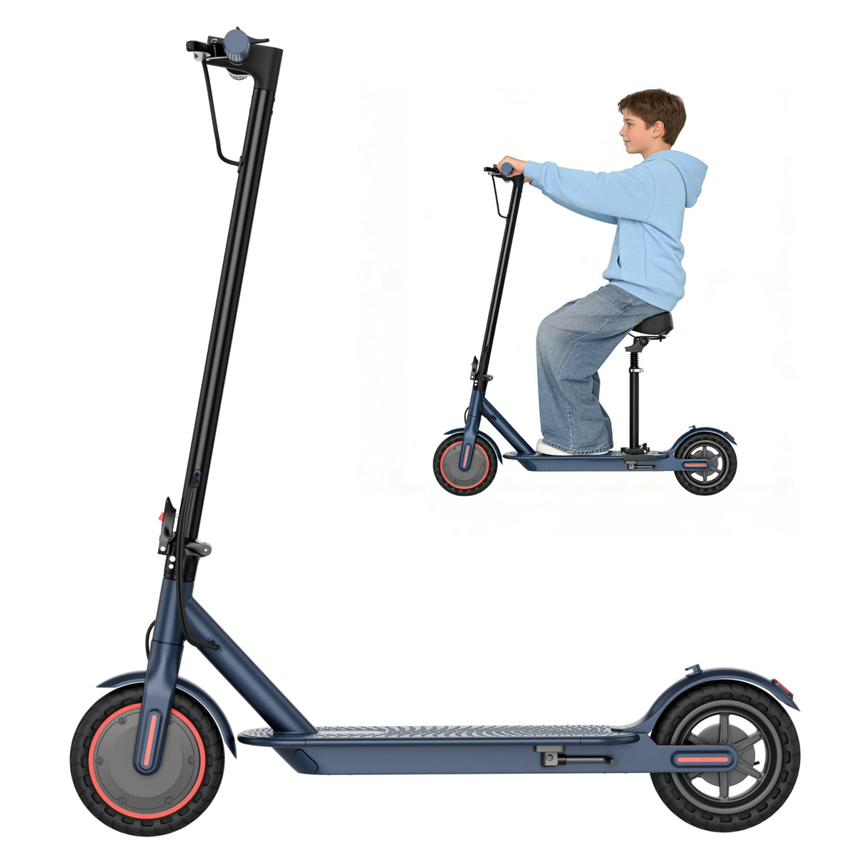 Foldable Pink Electric Scooter with Seat P1035