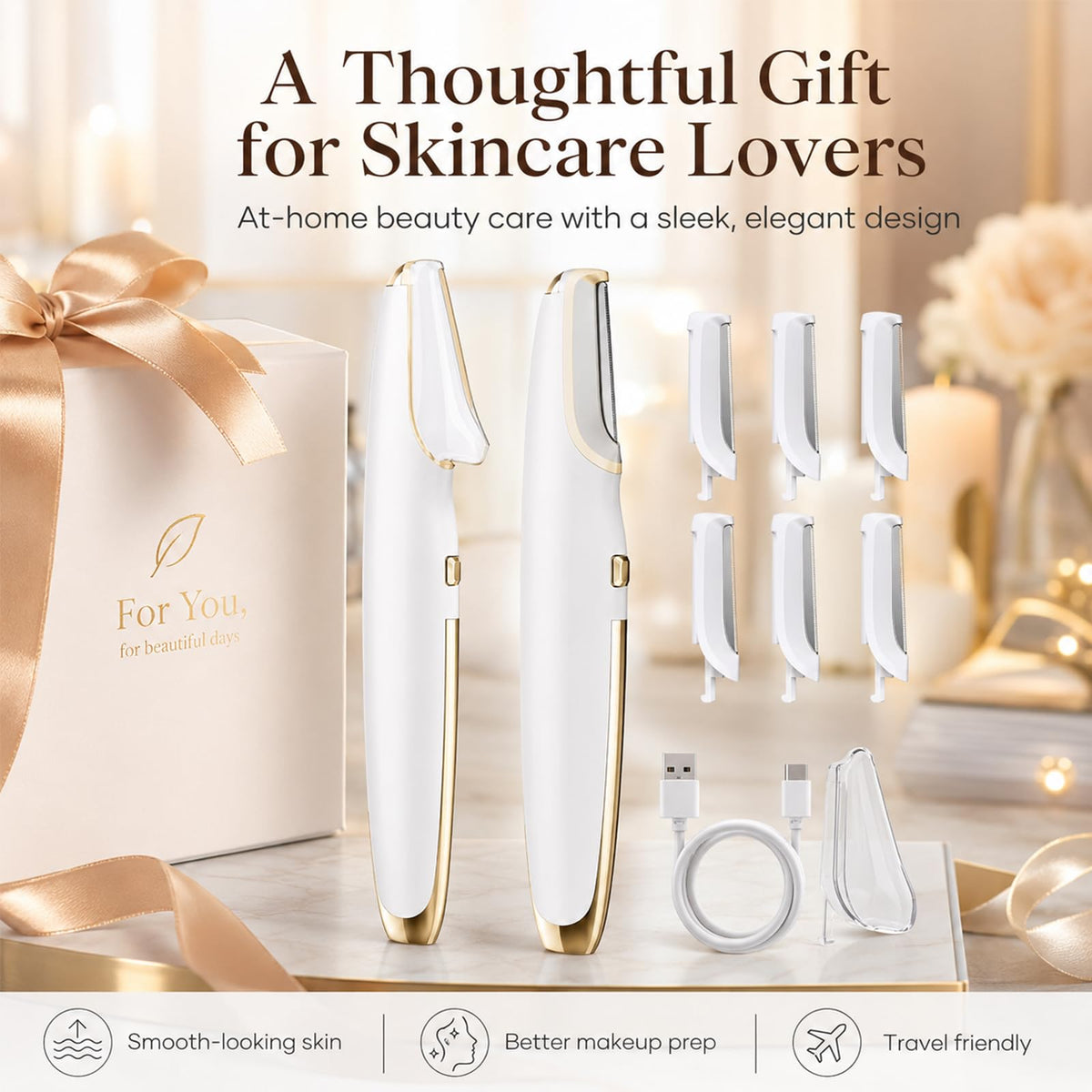 Electric Dermaplane Razor for Face N406