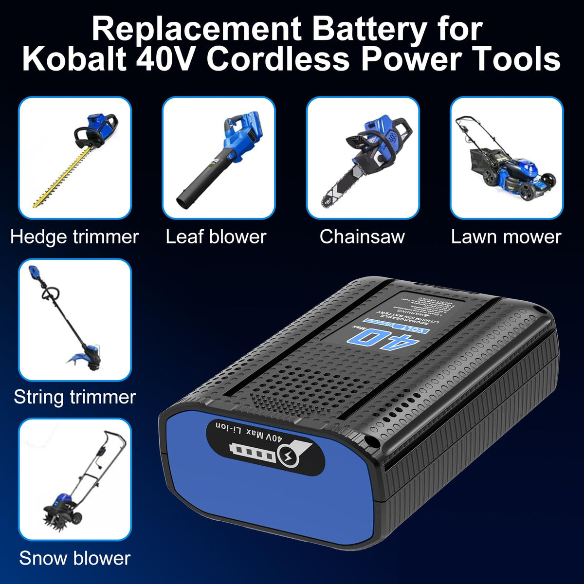 40V Replacement Battery 4.0Ah 1Pack P910