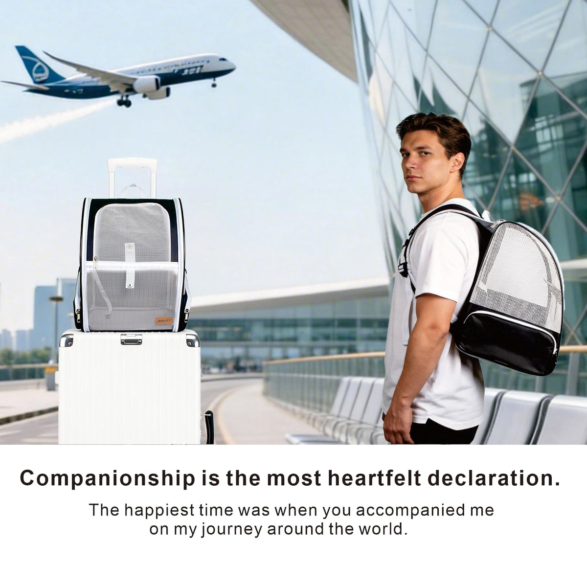 Large Breathable Pet Backpack P35082