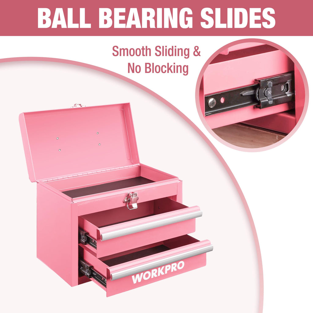 Portable Mini Metal Tool Box with 2 Drawers R43739